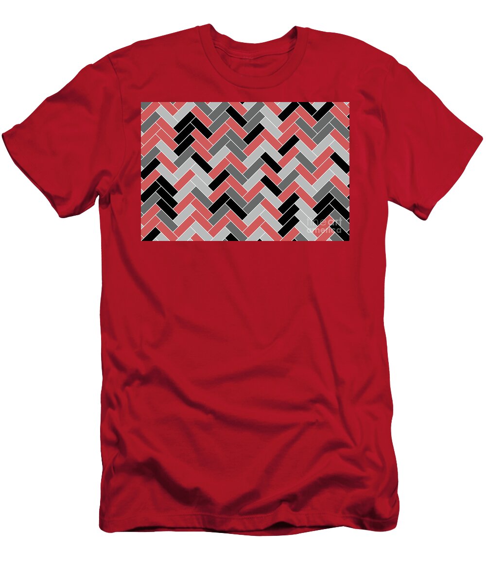 Red Orange Black Gray Herringbone Pattern Pairs 2023 Coty Raspberry Blush 2008 30 Petite Patterns T-Shirt