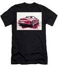 Red Porsche Convertible Automotive Art Clark Leffler T-Shirt