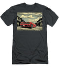 Red Sports Lamborghini Diablo Car on a Japanese Street Digital Art Illustration Destiney Sullivan T-Shirt