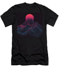 Red Sun Over Retro Neon Mountains Raina Gutre T-Shirt