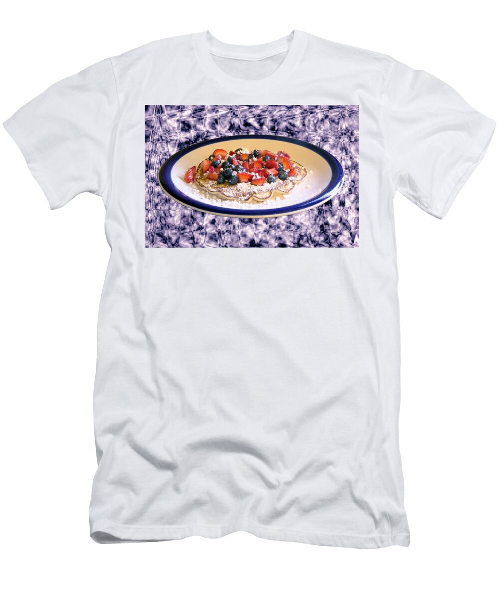 Red White and Blueberry Pancakes Her Arts Desire T-Shirt