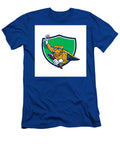 Refrigeration Mechanic Leopard Superhero Crest Cartoon Aloysius Patrimonio T-Shirt