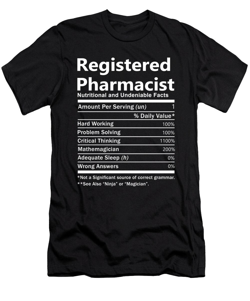 Registered Pharmacist Nutrition Factors Gift Item Shi Hu Kang T-Shirt