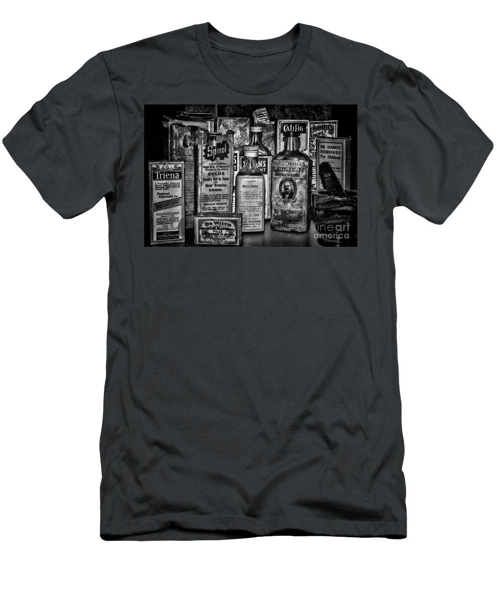 Remedies and More Black and White Paul Ward T-Shirt