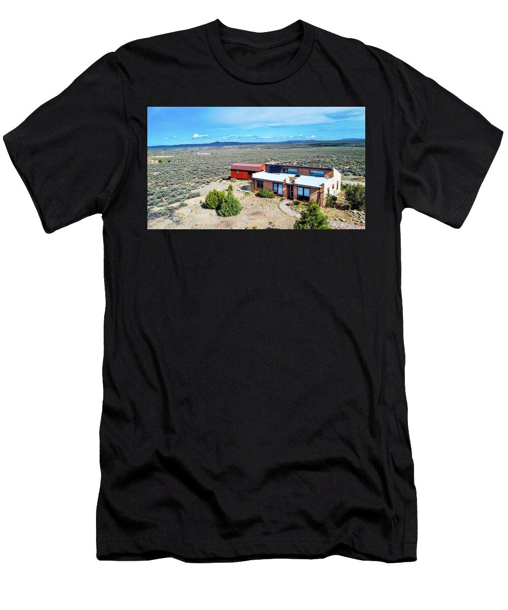 Remote Desert Adobe House Jeff Black T-Shirt