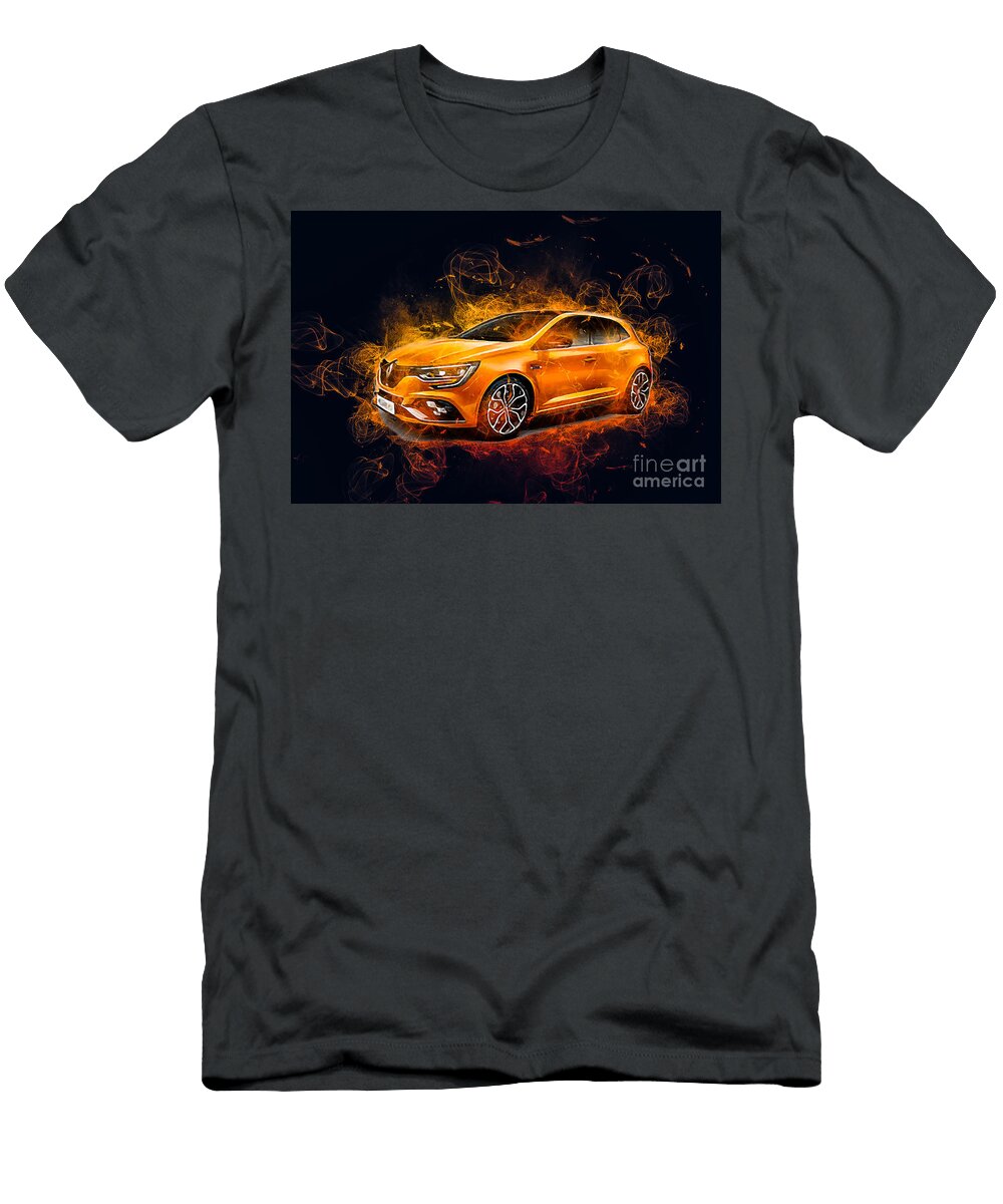 Renault Orange Metallic Megane R S Sport Chassis Cars Marietta Beatty T-Shirt