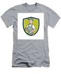 Repairman Holding Spanner Crest Cartoon Aloysius Patrimonio T-Shirt