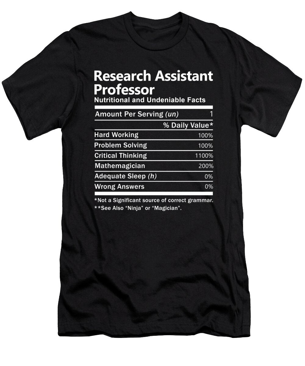 Research Assistant Professor Nutrition Factors Gift Item Shi Hu Kang T-Shirt