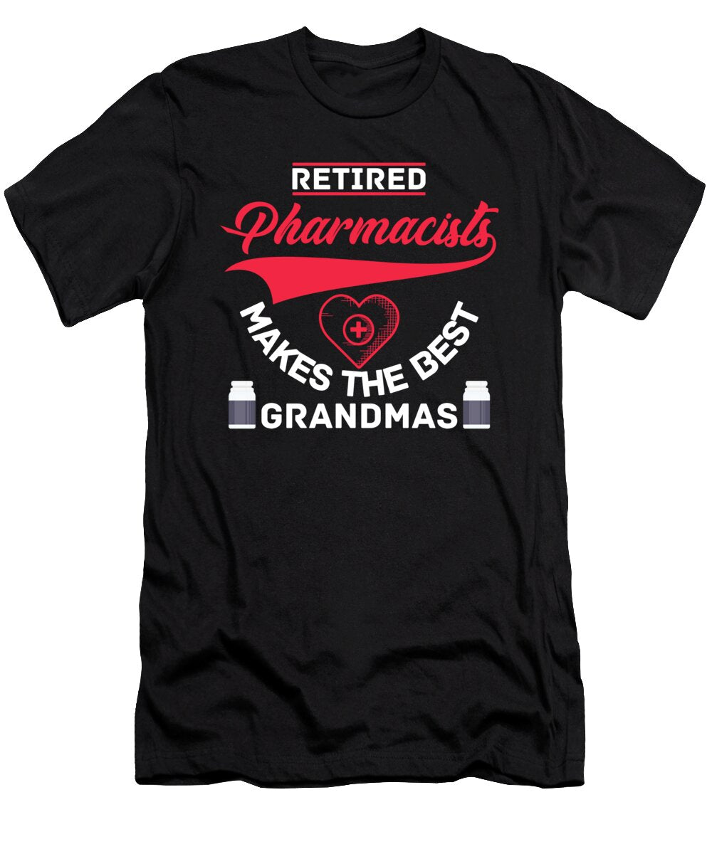 Retired Pharmacist Grandma Medical Tech Pharmacy Florian Dold Art T-Shirt