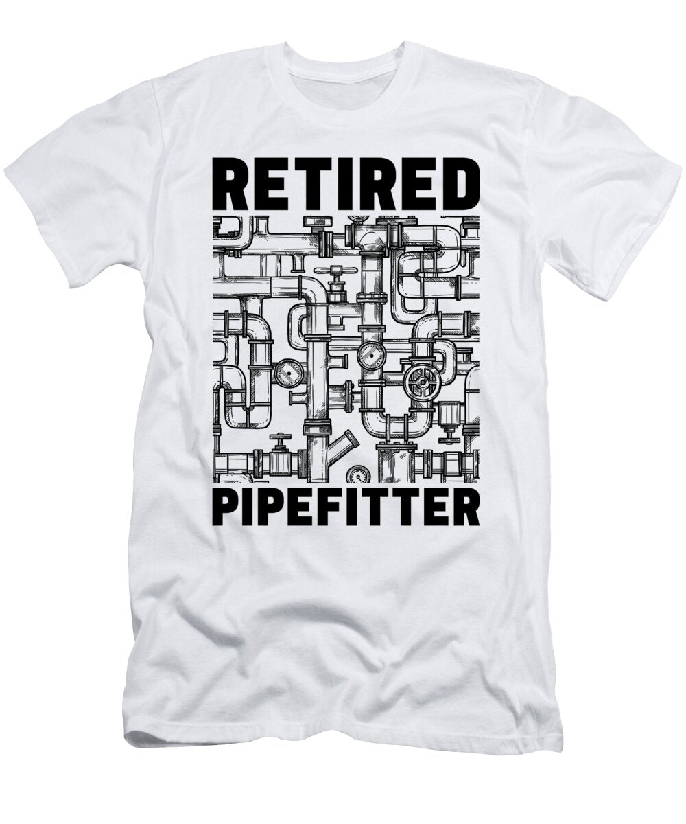 Retired Pipefitter Pipe Wrench Laborer Pipefitters Tshirtconcepts Marvin Poppe T-Shirt