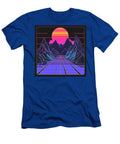Retro 80s Synthwave Landscape with Grid and Sun Ben Monster T-Shirt