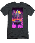 Retro Car Driving in Vibrant City At Night Sanna Humung T-Shirt