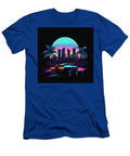Retro Car Driving Through City At Sunset Leo Fliker T-Shirt