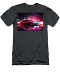 Retro Car in Neon City a Synthwave Dream Lowell Harann T-Shirt