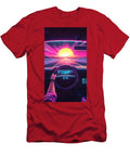 Retro Car Interior Driving Into Sunset Fabio Amato T-Shirt
