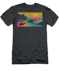 Retro Car on Vibrant Coastal Road Tornike Gachechiladze T-Shirt
