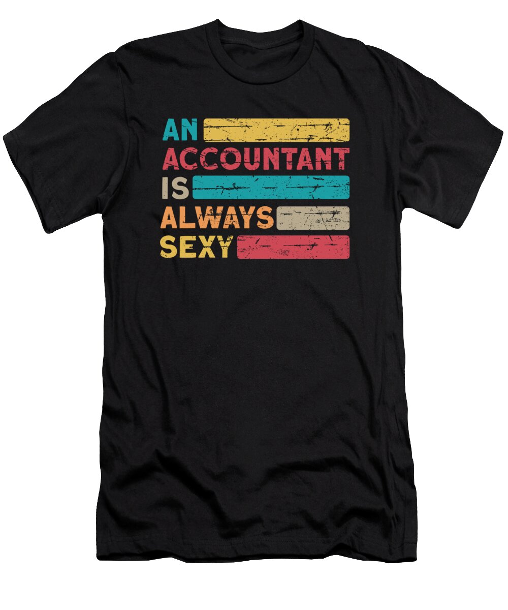 Retro Cpa Bookkeeper Accountancy Vintage Sexy Accountant Crazy Squirrel T-Shirt