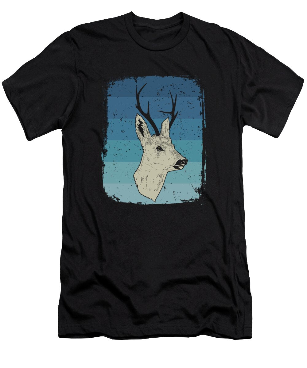 Retro Deer 80s 90s Vintage Stag Indie Nature Cool Marco Rothe T-Shirt