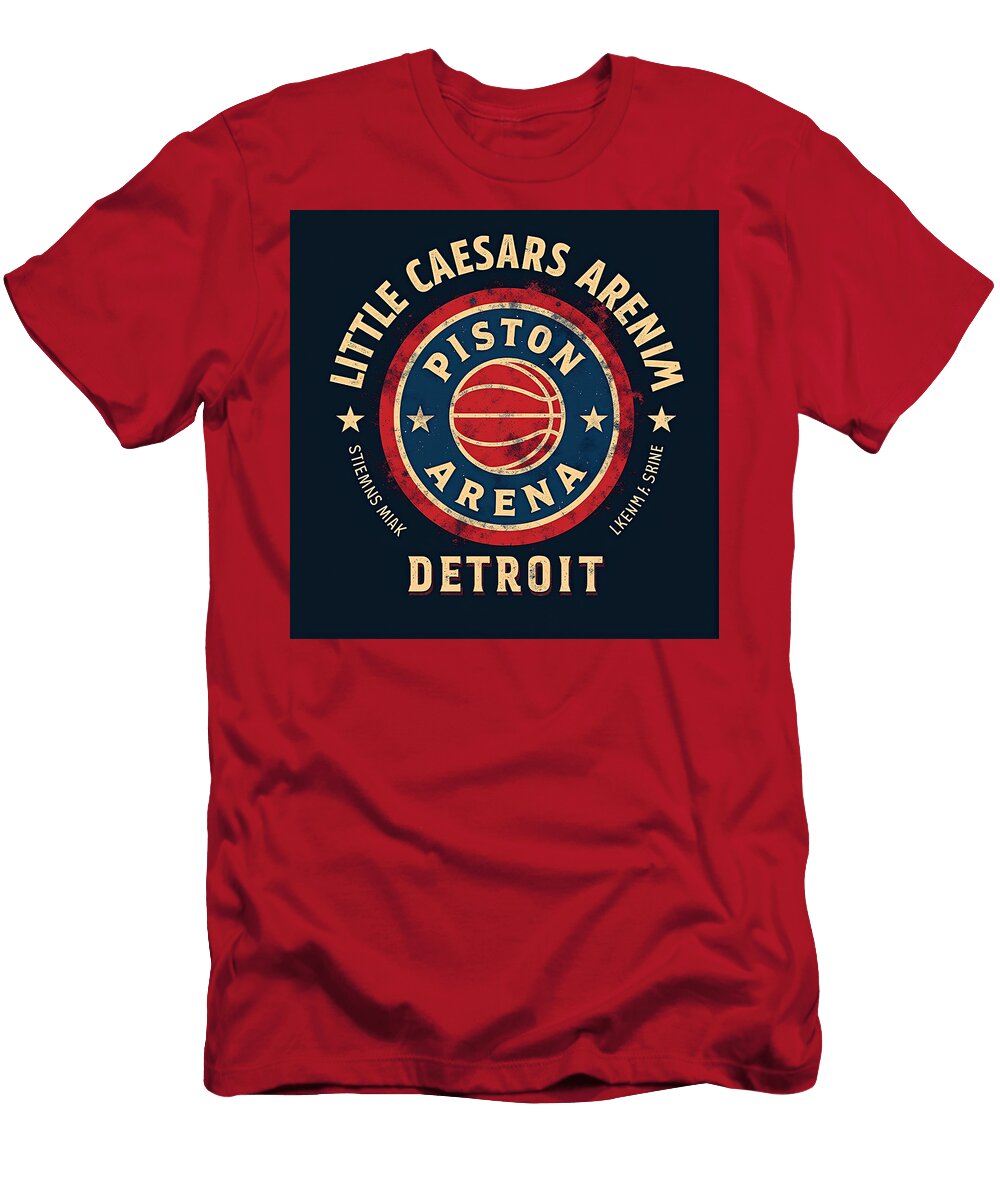 Retro Detroit Piston Arena Logo Mehmed Franky T-Shirt
