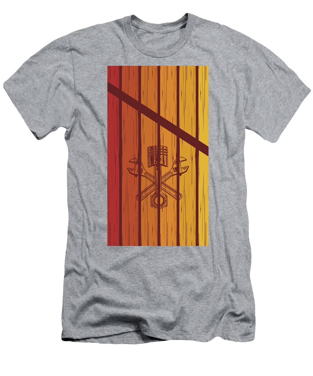 Retro Diesel Mechanic Vintage Truck Bus Tractor Jonathan Kraske T-Shirt