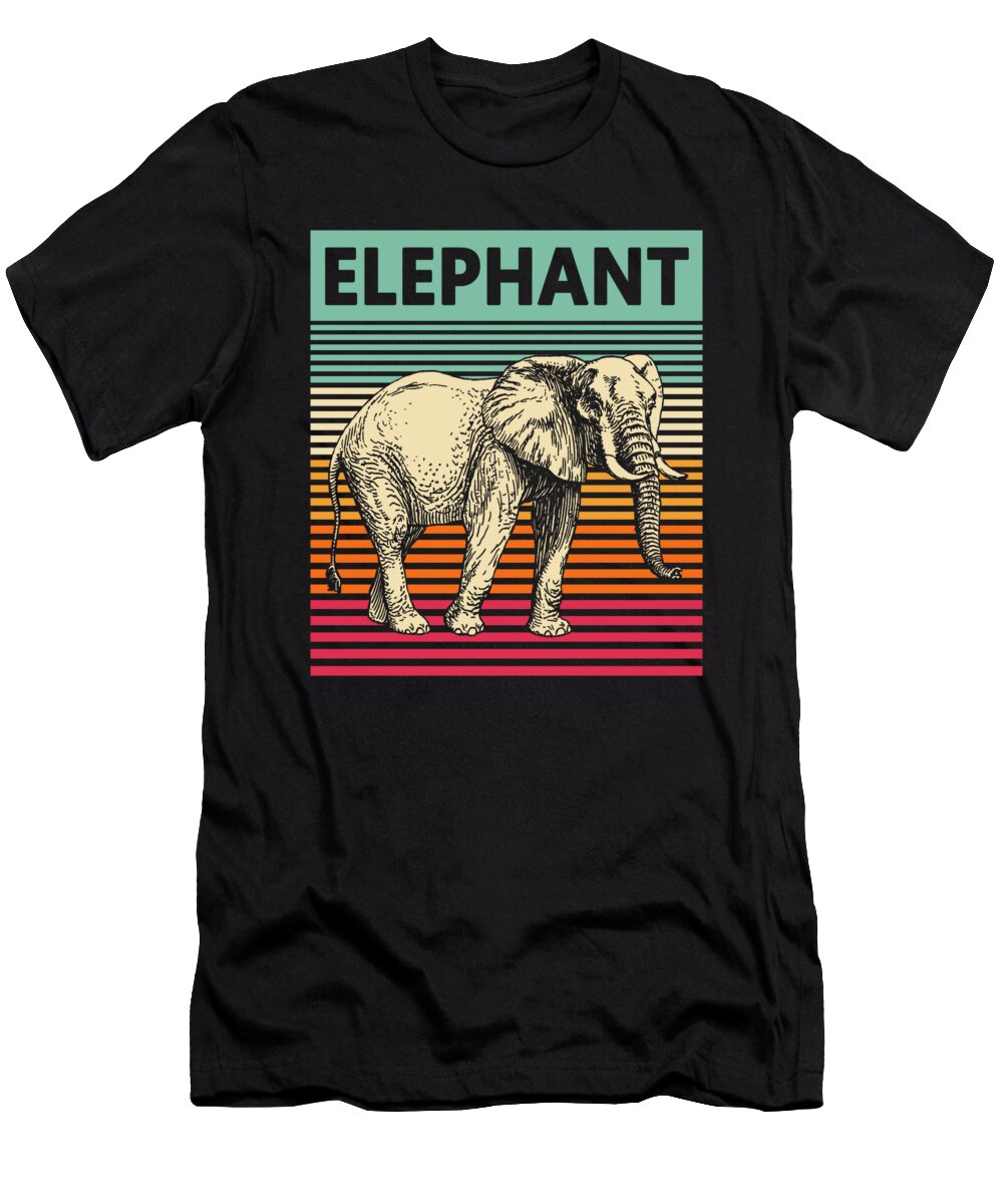 Retro Elephant Vintage Elephant Eq Designs T-Shirt