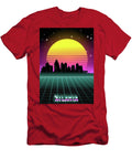 Retro Futuristic Atlanta Skyline Atlanta Synthwave Travel Poster Art Print T-Shirt
