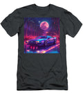 Retro Futuristic Car Under Pink Moon Thomas Tomson T-Shirt