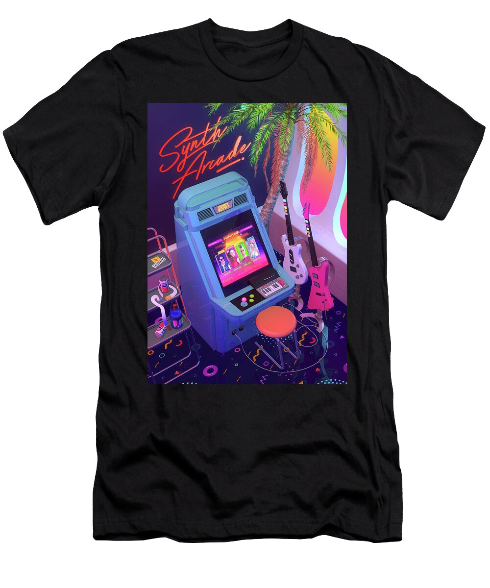 Retro Gaming Arcade Room Denny Busyet T-Shirt