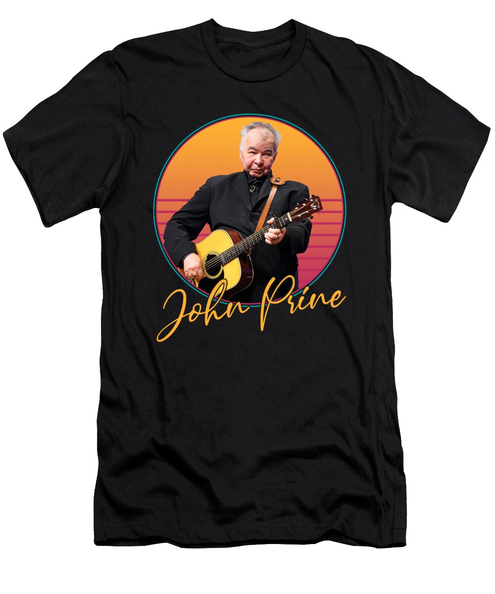 Retro John Prine Vaporwave Style Cynthia Pottorff T-Shirt