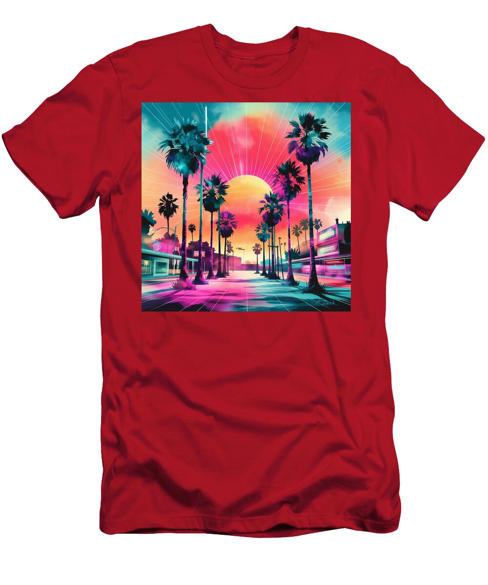 Retro LA Sunset Vibes Harold Bowers T-Shirt