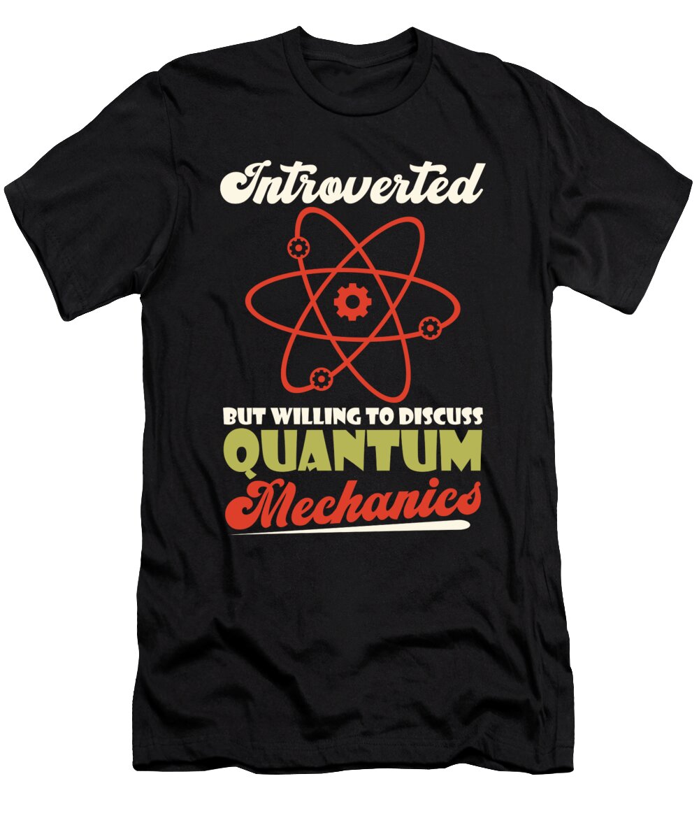 Retro Physicist Introverted Science Vintage Quantum Physics Crazy Squirrel T-Shirt