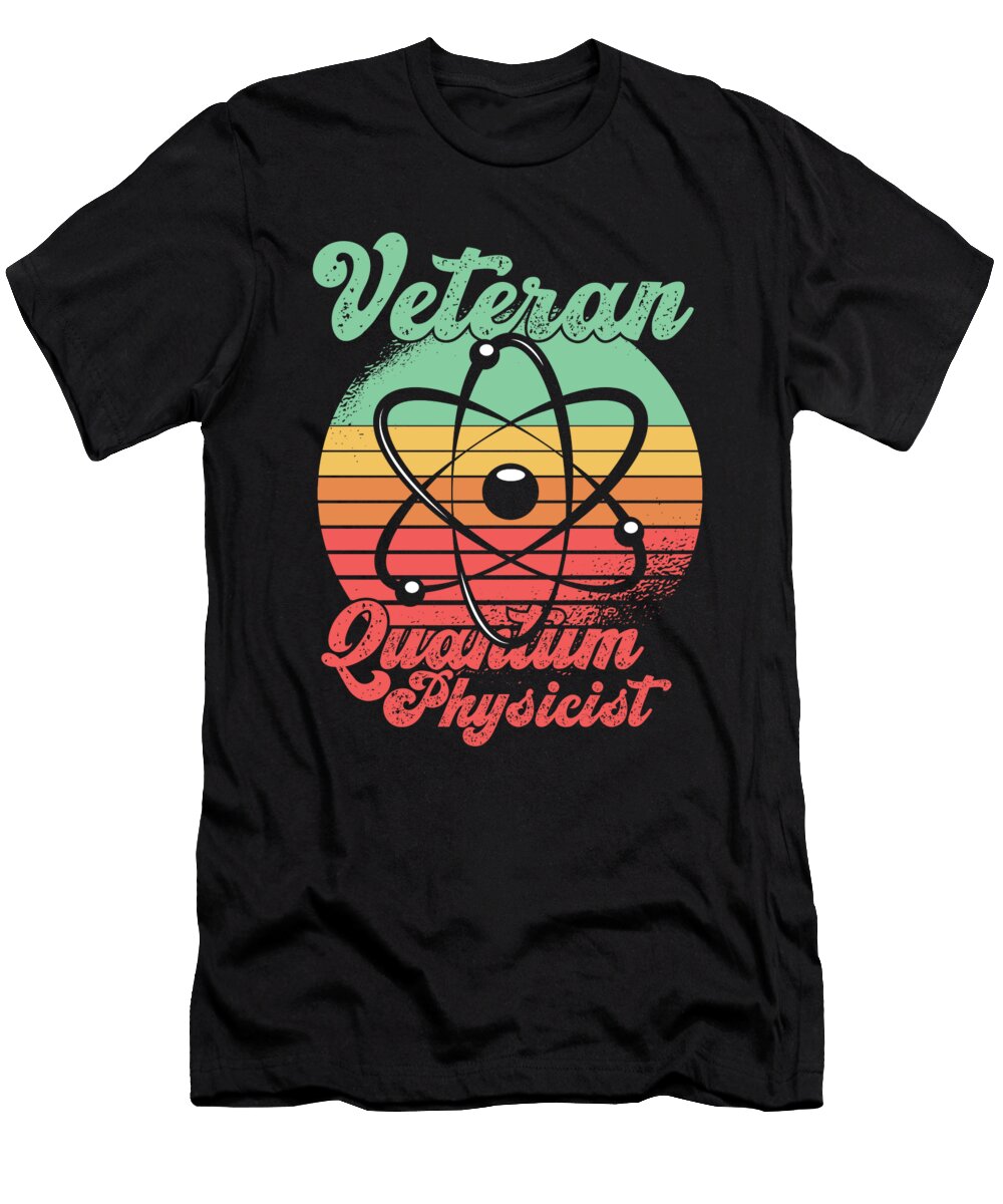 Retro Physicist Veteran Scientist Vintage Quantum Physics Crazy Squirrel T-Shirt