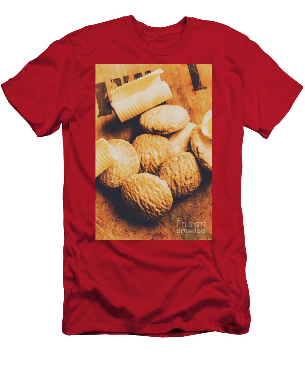 Retro Shortbread Biscuits in Old Kitchen Jorgo Photography Wall Art Gallery T-Shirt