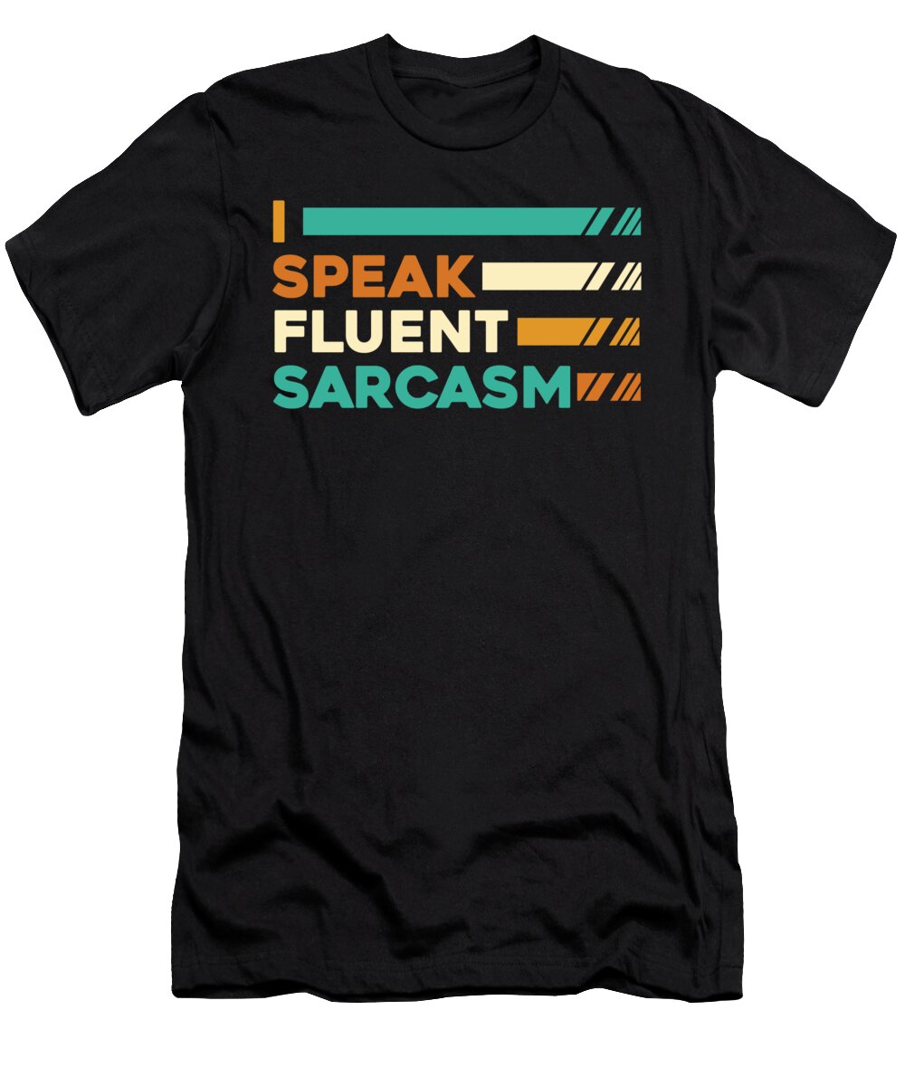 Retro Snarky Sarcastic Vintage I Speak Fluent Sarcasm Crazy Squirrel T-Shirt
