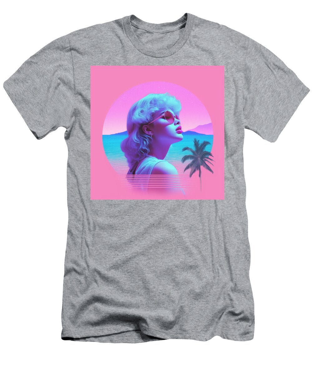 Retro Styled Woman Looking Into the Distance Uzodimma Kompe T-Shirt