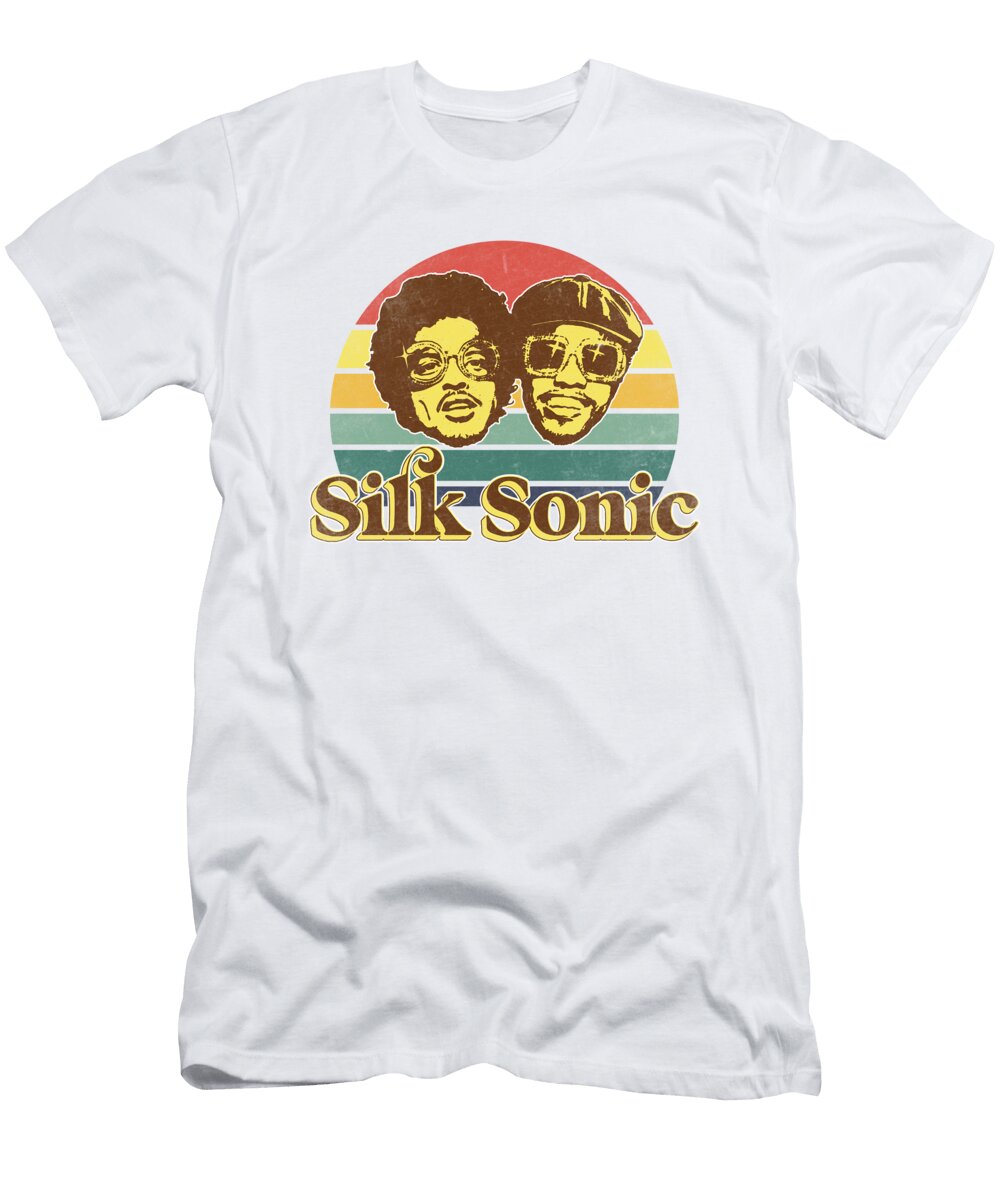Retro Summer with Silk Sonic Bruno Mars Anderson Paak Kirania Finest T-Shirt