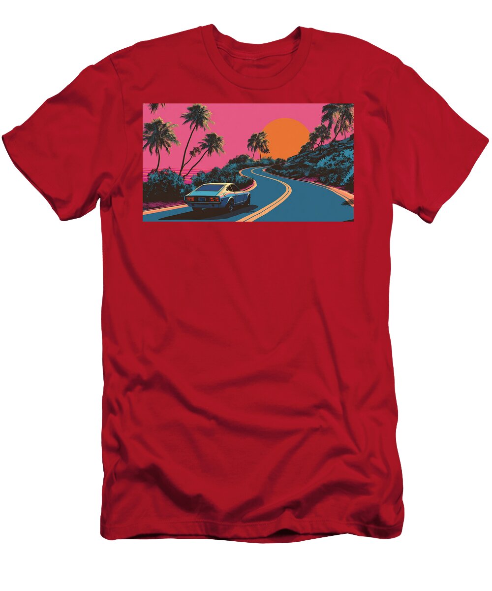 Retro Sunset Drive Tornike Gachechiladze T-Shirt