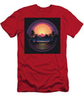 Retro Sunset Landscape with Palm Trees and Mountains Tamunoemi Loki T-Shirt