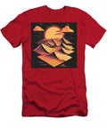 Retro Sunset Over Abstract Desert Landscape Zacy Scared T-Shirt