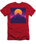 Retro Sunset Over Geometric Mountains Prianshu Koirala T-Shirt