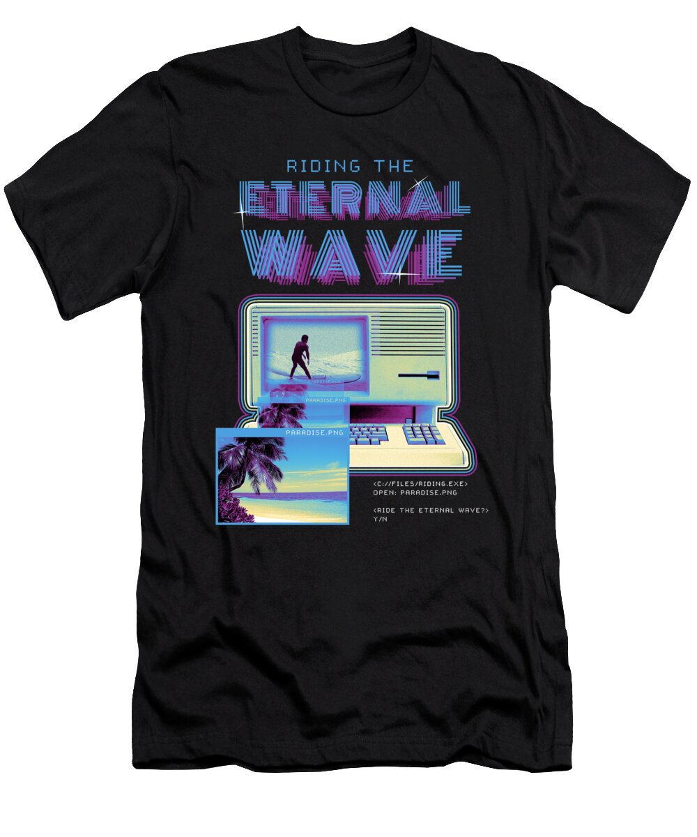 Retro Surfing Abstract Vaporwave Me T-Shirt