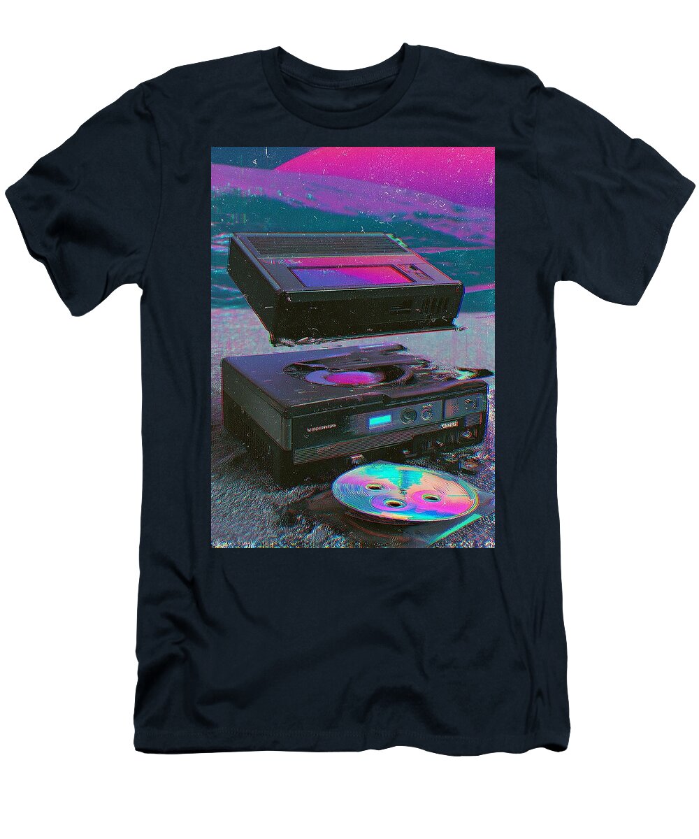 Retro Tech in Surreal Void Vcr Player Grayson Sheppard T-Shirt