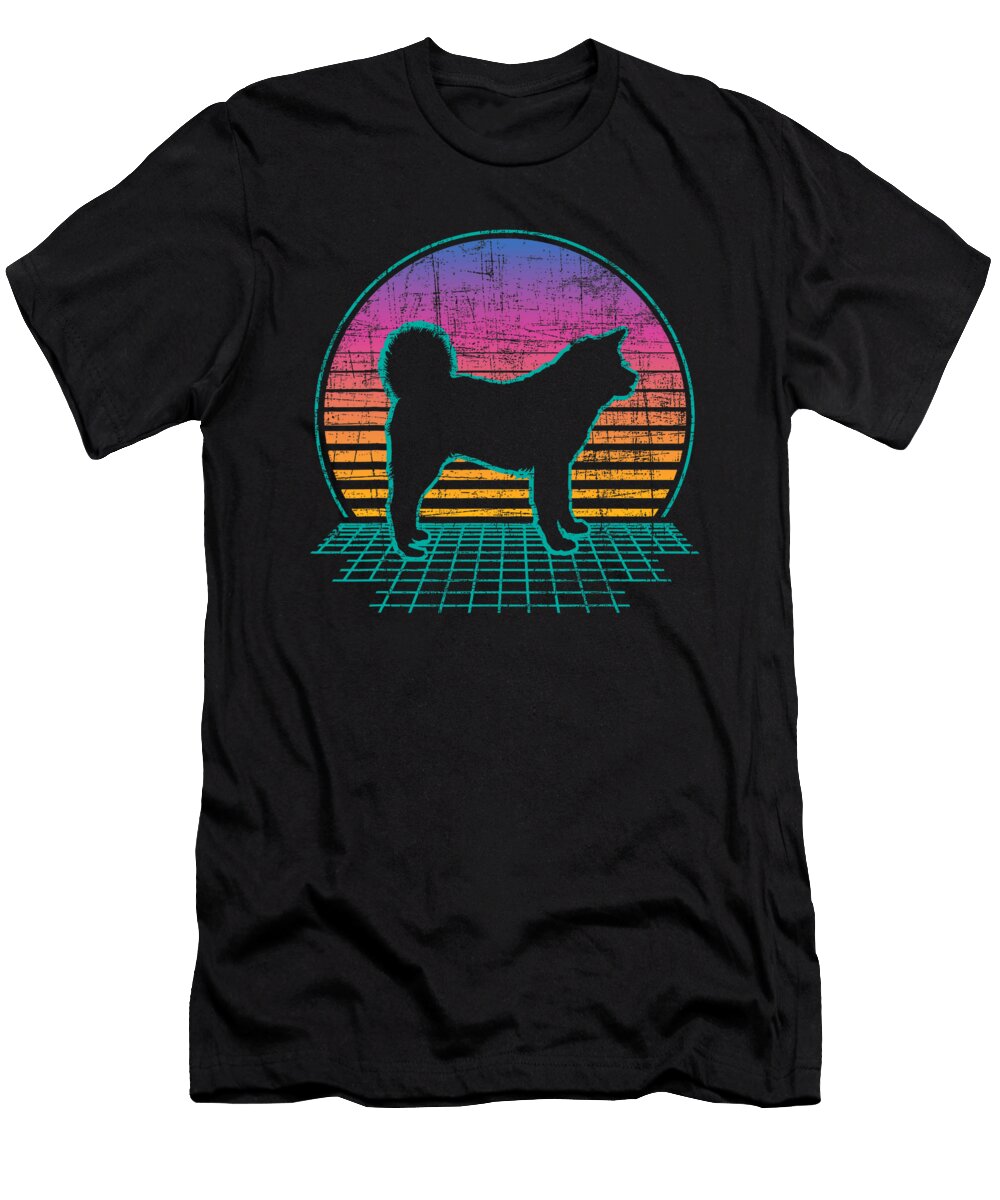 Retro Vaporwave Akita Dog Breeder Canine Lover Natalie Lidford T-Shirt