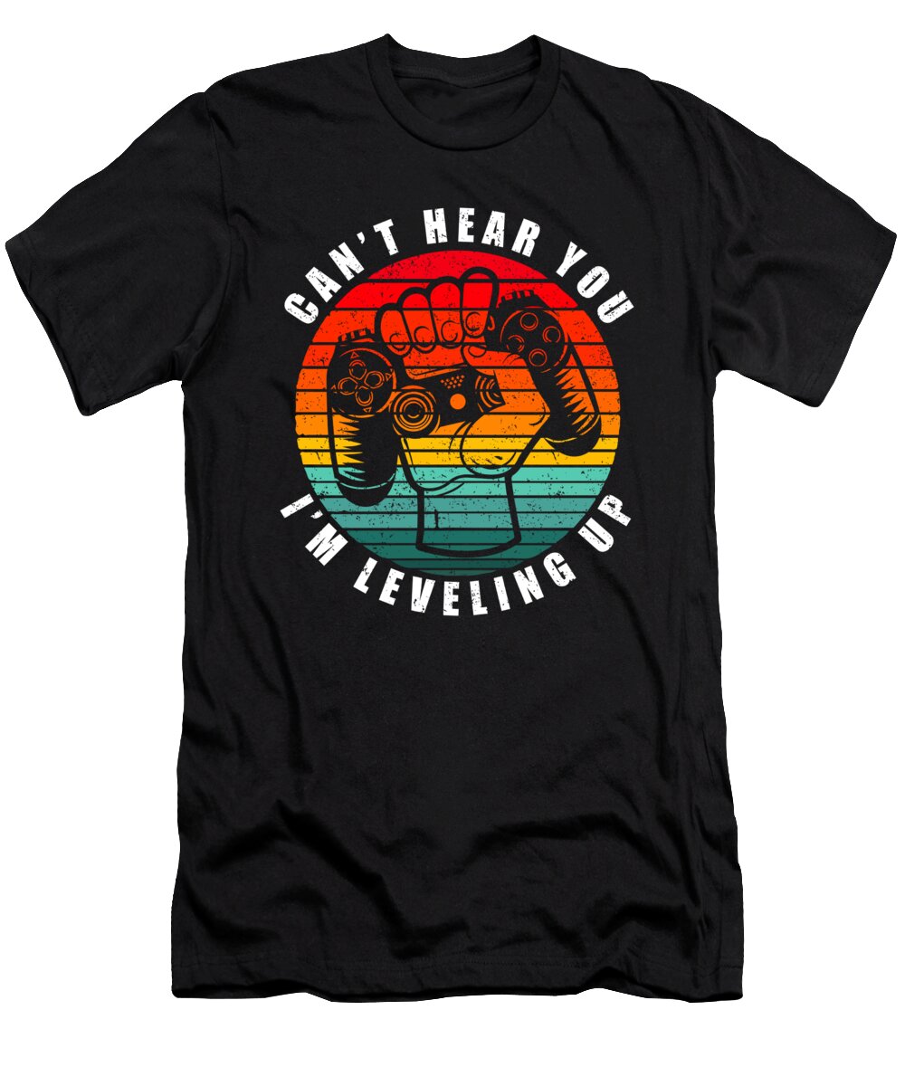Retro Video Games Gamer Vintage Cant Hear You Im Gaming Crazy Squirrel T-Shirt