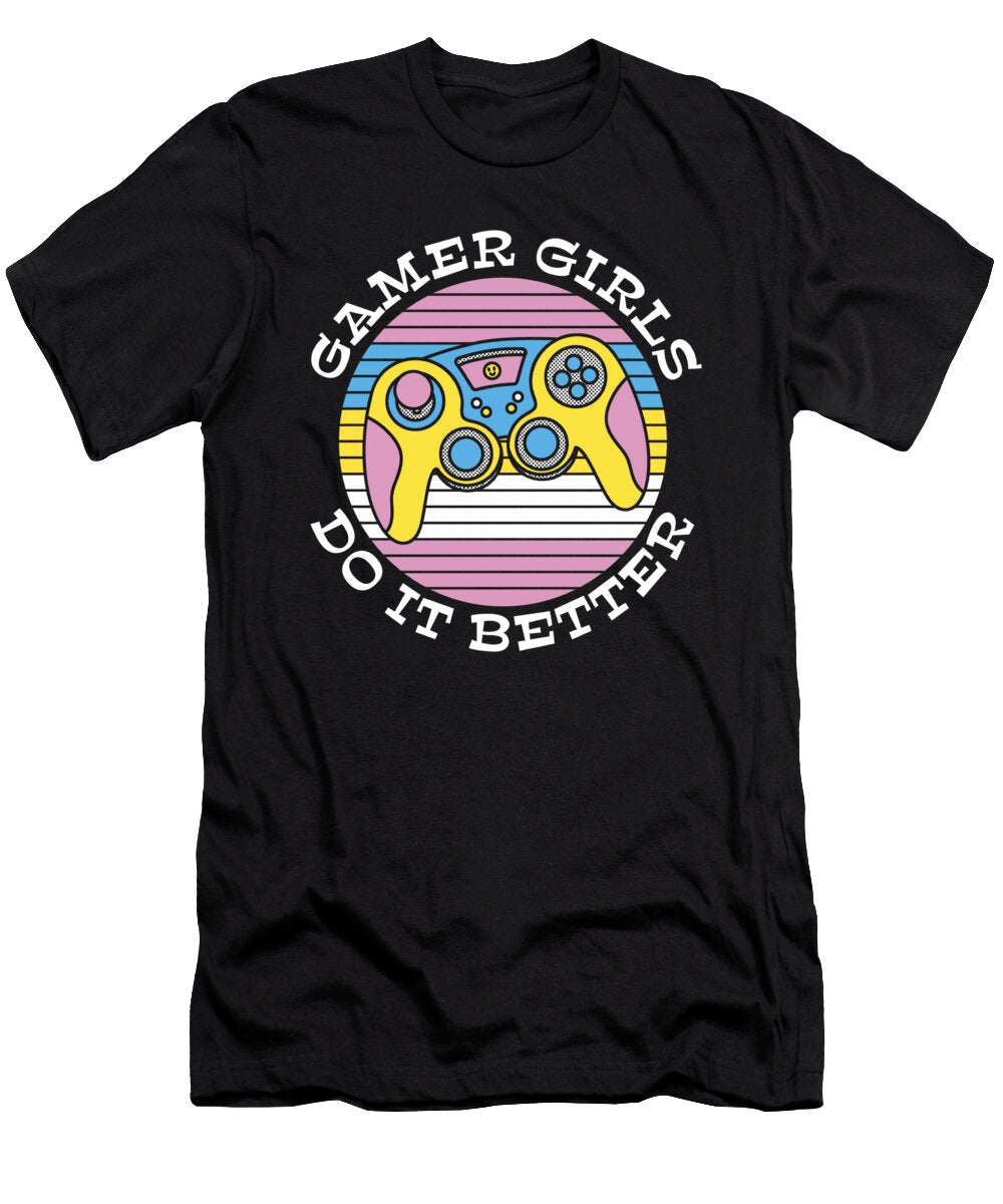 Retro Video Games Gaming Vintage Gamer Girls Crazy Squirrel T-Shirt