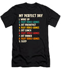 Retro Video Games Gaming Vintage My Perfect Day Video Games Crazy Squirrel T-Shirt