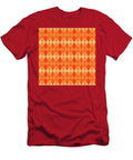 Rhomboid Mosaic Orange Rhombus Checkered Argyle Crystal Diamond Pattern Autumn Fall Seamless All Ove More Than Pictures T-Shirt