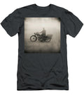 Rider and Antique Motorcycle At Beach Yopedro T-Shirt