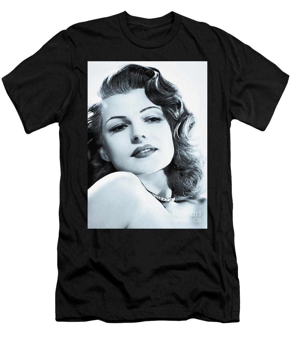 Rita Hayworth Bombshell Silver Print Kultur Arts Studios T-Shirt