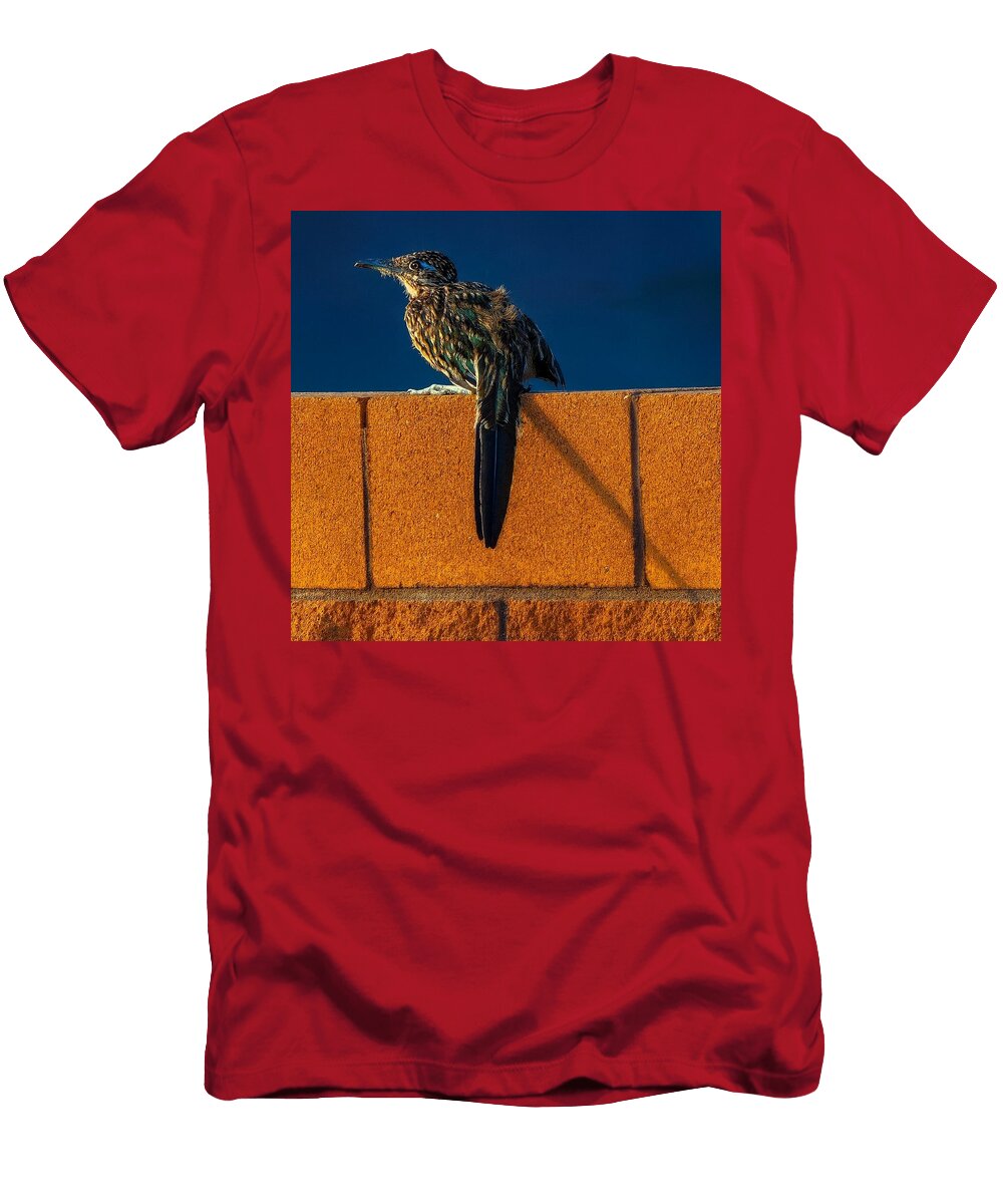 Roadrunner on Brick Wall Mario G Rivera T-Shirt
